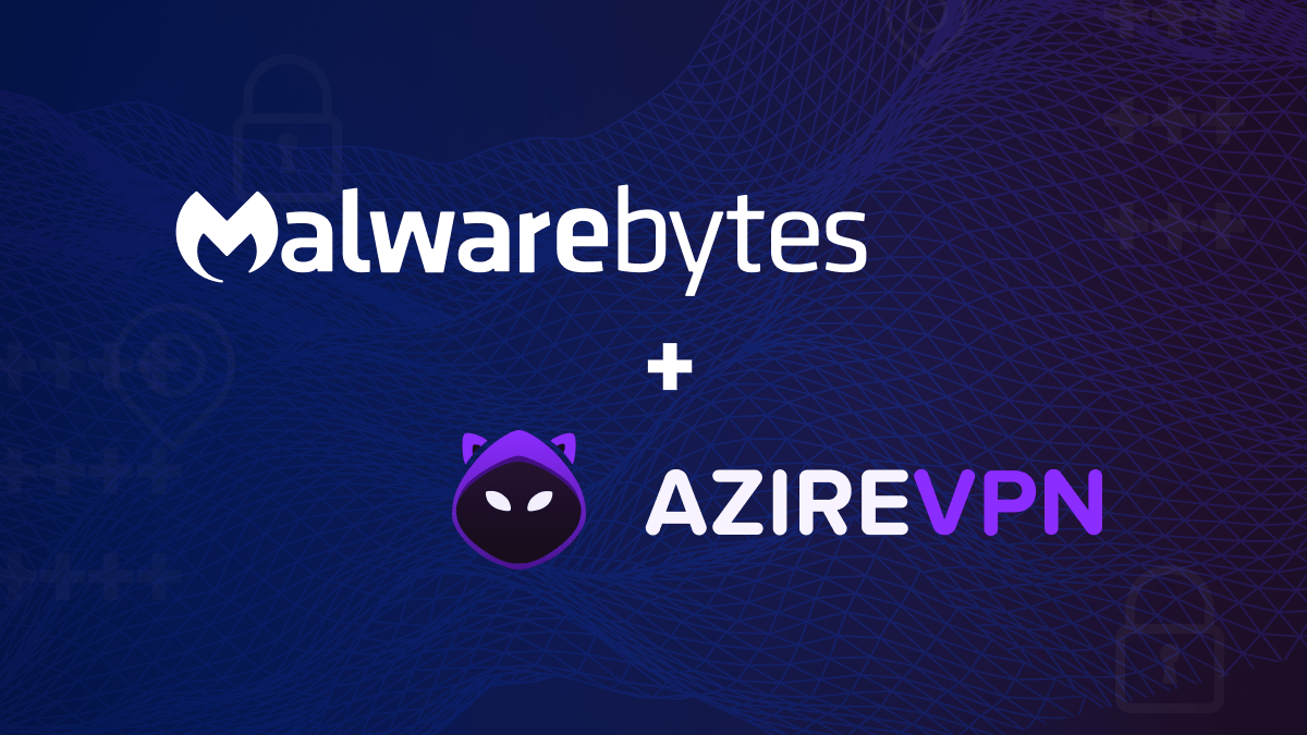 Malwarebytes and Azire VPN logos